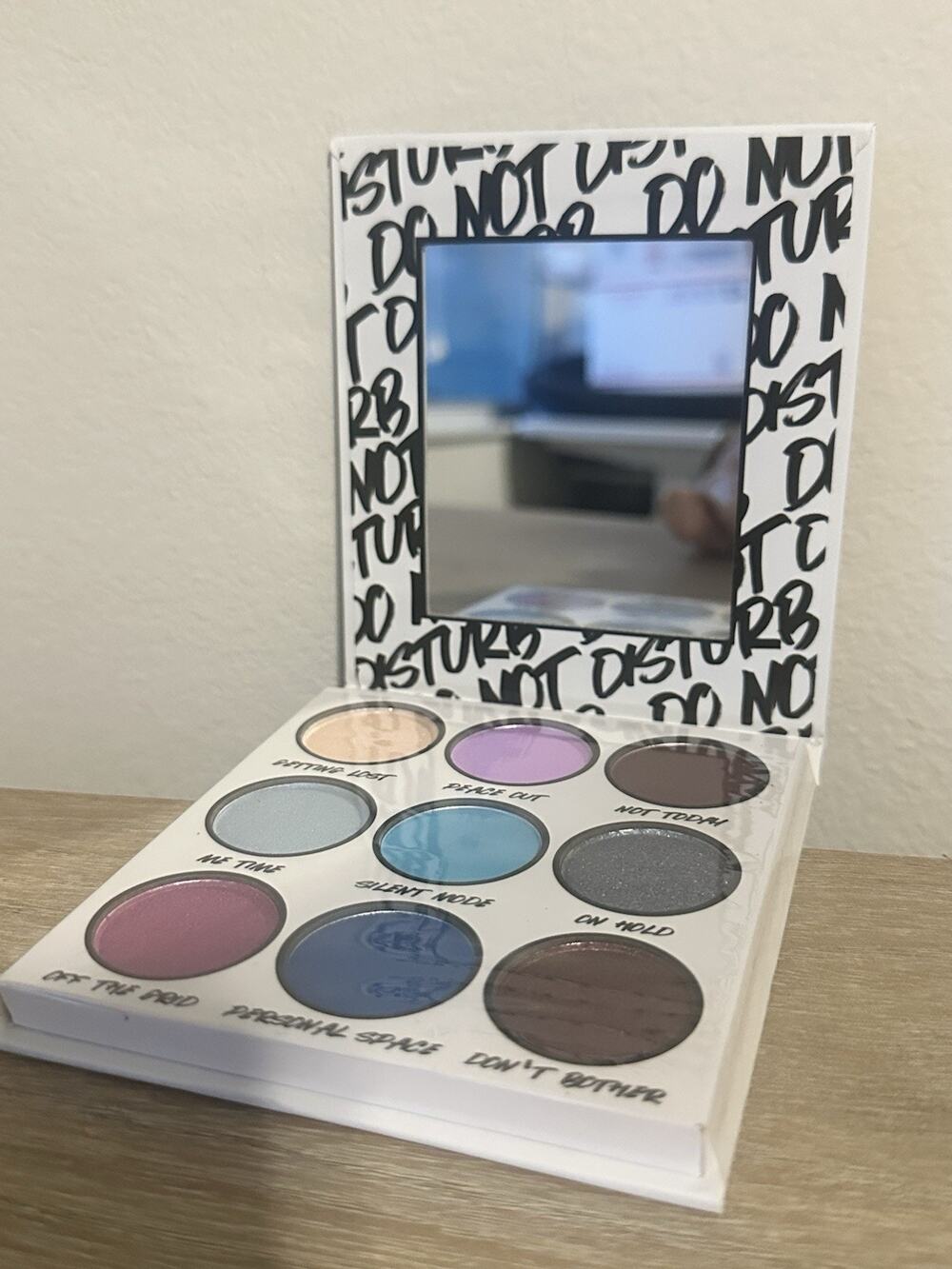 BH Cosmetics Do Not Disturb 9 Color Eyeshadow Palette Blue Purple Neutral